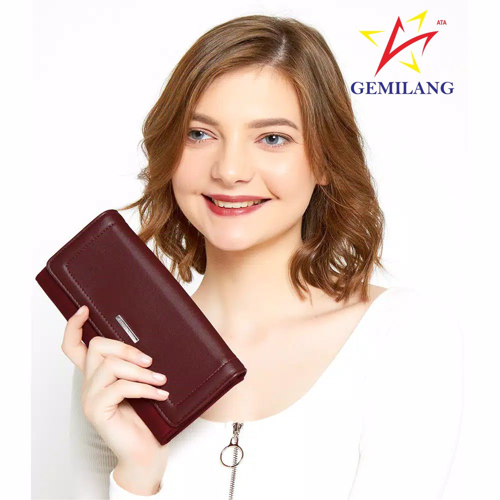 DOMPET WANITA IMPORT SOPHIE MARTIN MAROON/DOMPET KULIT MURAH/DOMPET KULIT WANITA ORIGINAL