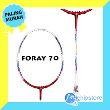 Raket Apacs Original Foray 70 Red Berat/Weigth 4U Bonus Senar