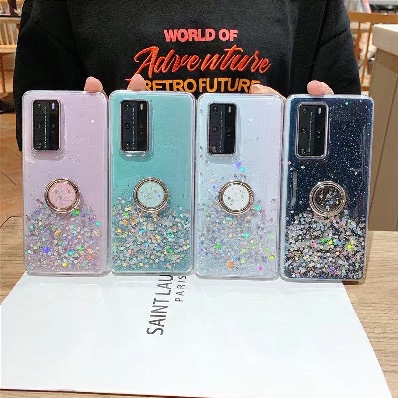 Gliter Case With Oring ALL PHONE TYPES Oppo Reno 2 3 4 5 6 7 8 9 10 7Z Pro A53 A33 A92 A95 A9 A5 2020