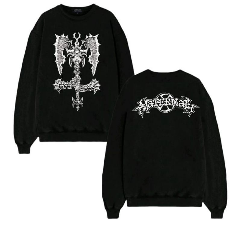 Hoodie/sweater crewneck maternal disaster premium LOGO simpel