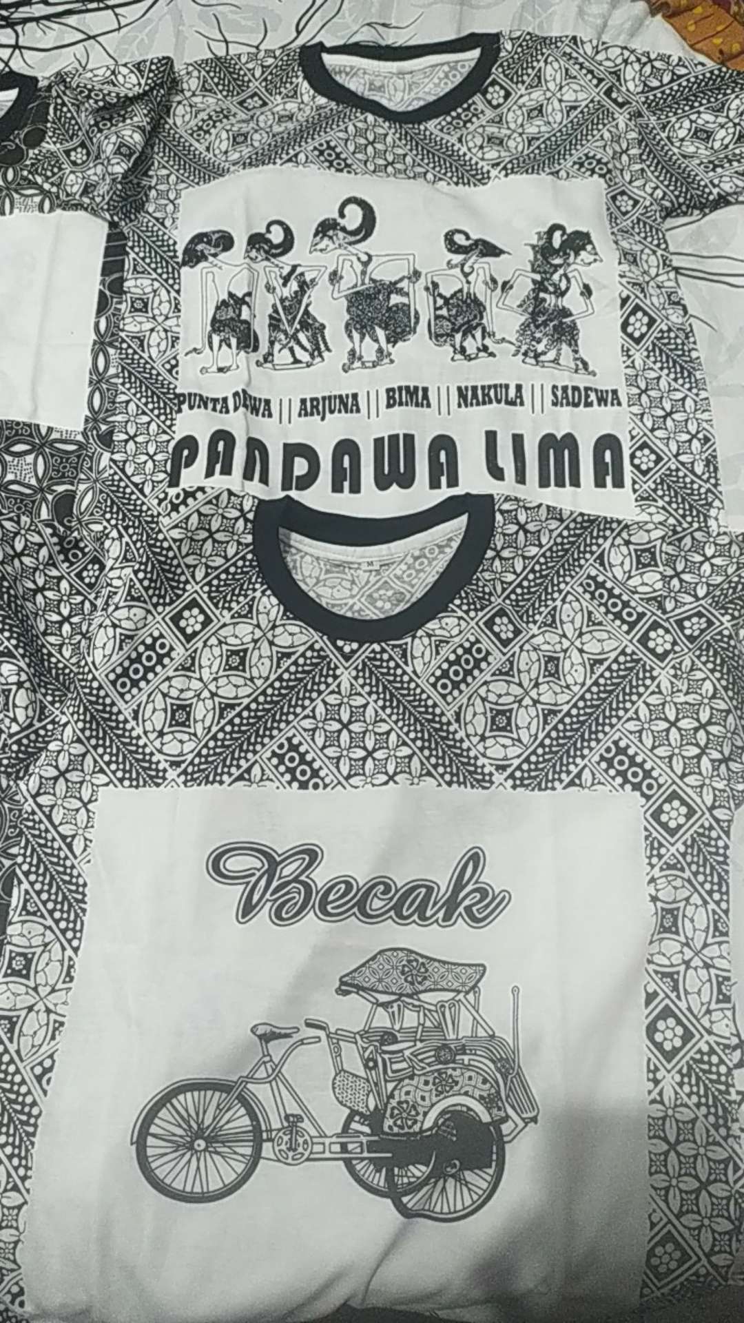 Batik Pria Lengan Pendek, Motif Banyak, Kaos Wayang, Kaos Jogja, Kaos Batik,kaos Full Print