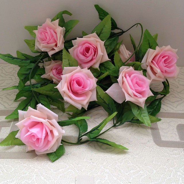 COD BUNGA MAWAR GANTUNG  BUNGA MAWAR  PLASTIK BUNGA ARTIFISIAL BUNGA GANTUNG  BUNGA HIASAN BT9011-3