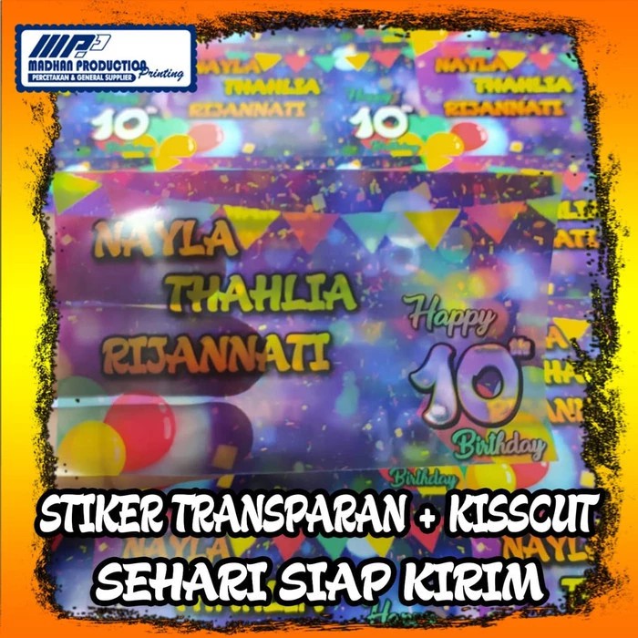 

stiker label A3+ sehari jadi. STIKER TRANSPARAN