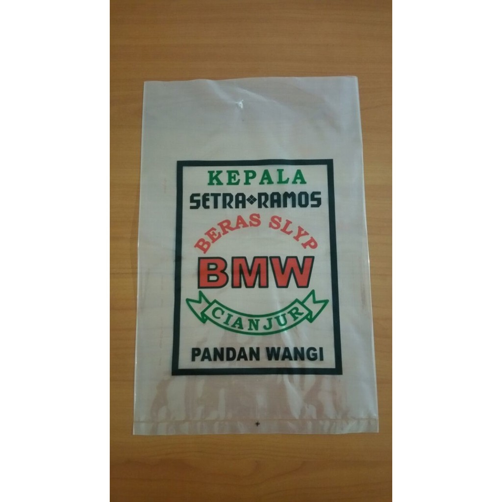 Plastik PE Beras 5 kg merek BMW