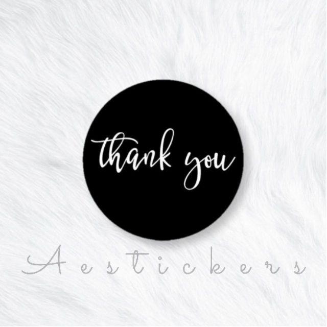 THANK YOU STICKER LABEL STIKER TERIMA KASIH UKURAN 5 CM UNTUK PACKING PRODUK-PART 2