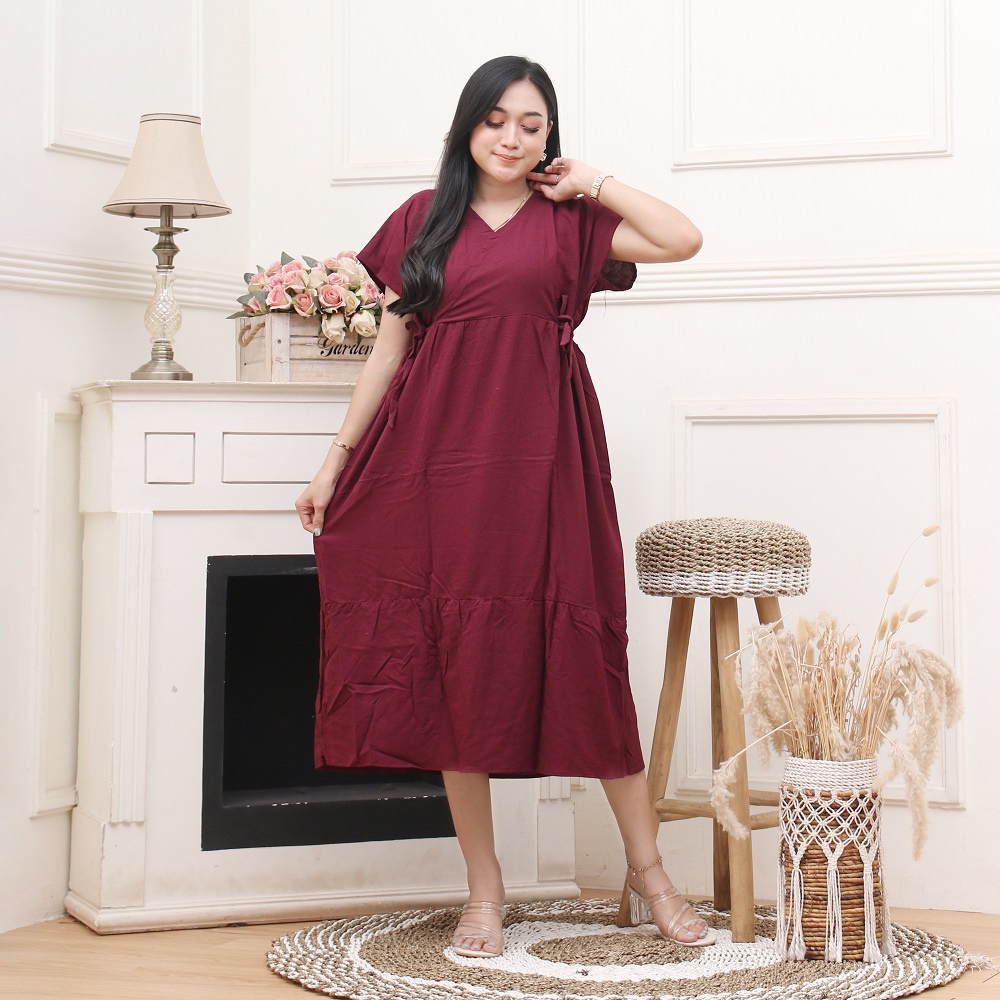 DASTER KIMONO POLOS | DASTER MOTIF SULTAN MANOHARA || DRESS||-kimono marun