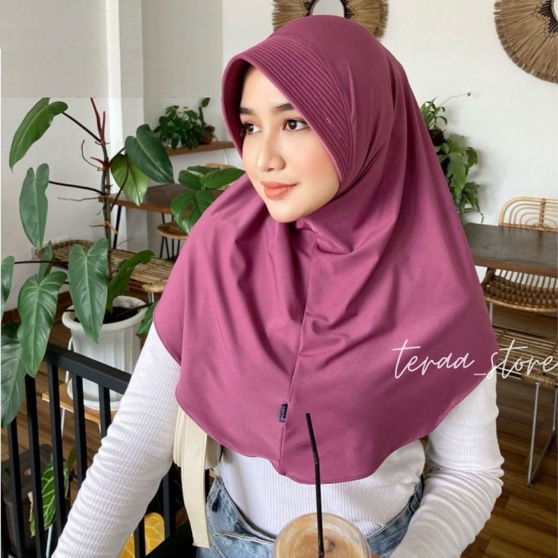 Bergo Hamidah M/Hamidah Sport/Hamidah M/Hijab Instan/Bergo Jersey/Hijab pet
