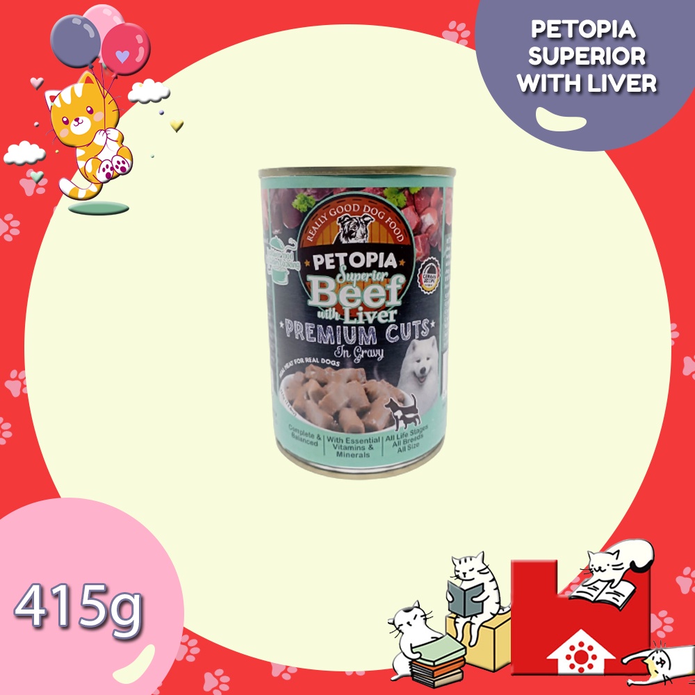 PETOPIA DOG 415GR - Makanan basah kaleng anjing 415 GR