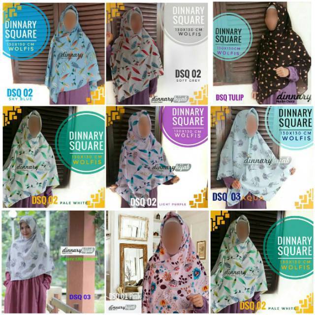 SEGIEMPAT MOTIF 130 x 130  ||  DINNARY HIJAB