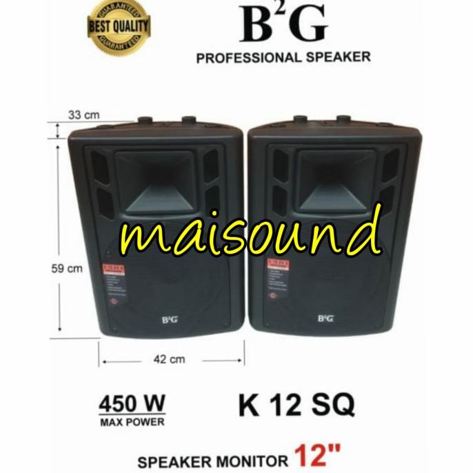 SPEAKER PASIF B2G 12 INCH BOX FIBER SEPASANG 2 UNIT MODEL HUPER