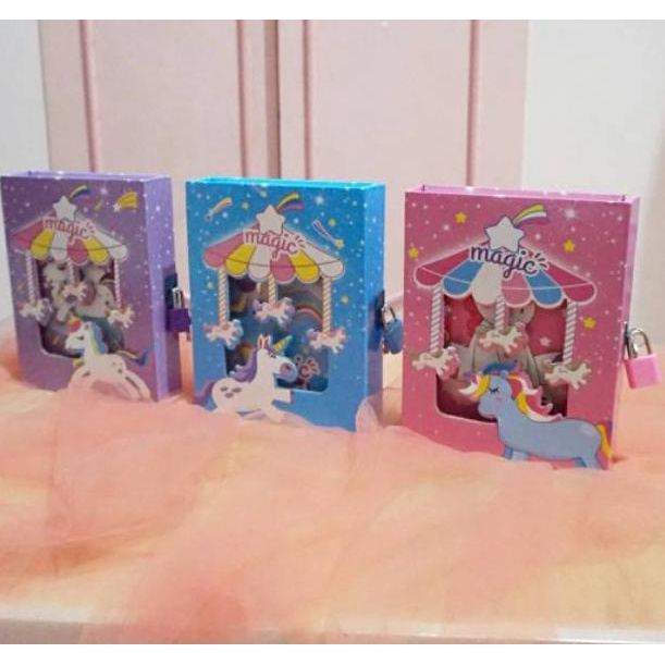

[PRODUK B0V89] DIARY UNICORN ADA GEMBOK NYA BISA DIKUNCI NOTEBOOK UNICORN KUDA PONY BUKU HARIAN NMN
