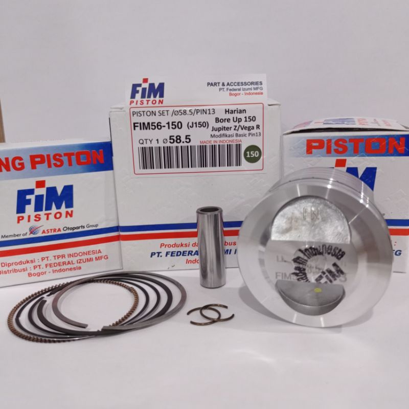 PISTON KIT SEHER PAKET JUPITER Z XXB 57 57,5 58 58,5 59 PIN 13 FIM-4