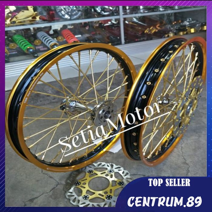 Murah Velg Ninja SS - R - RR 150 New - TDR Sepaket Tromol Becak Jari Jari Cakram Floating Motif Thai