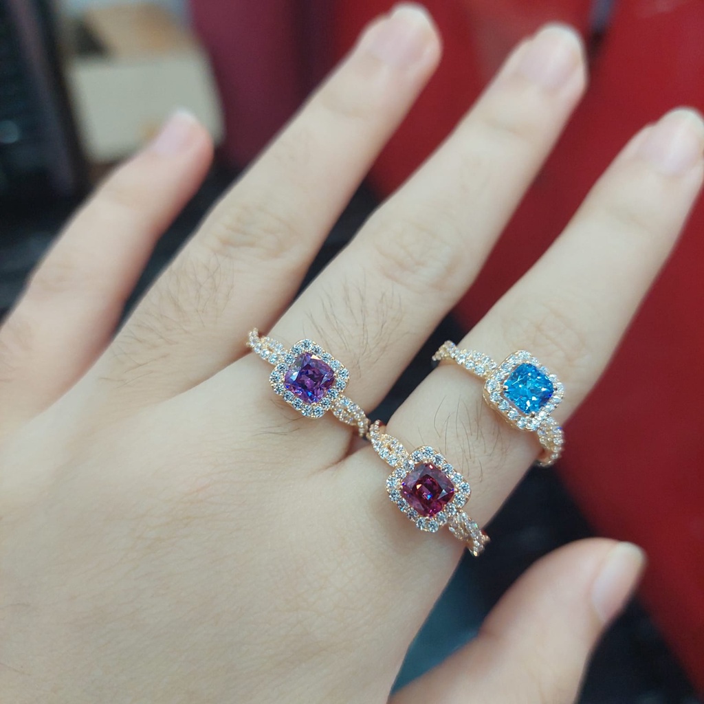 Cincin permata warna emas asli rachel rose cantik manis awet