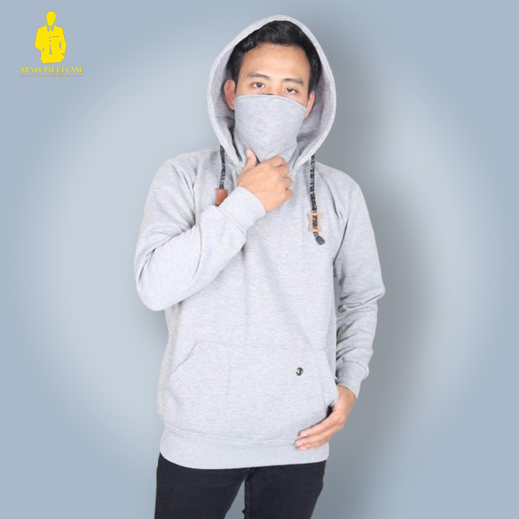 UDC GREY |ManNeedMe x UnderCity| Jaket Pria Jacket Hoodie Fleece dengan Masker ORIGINAL