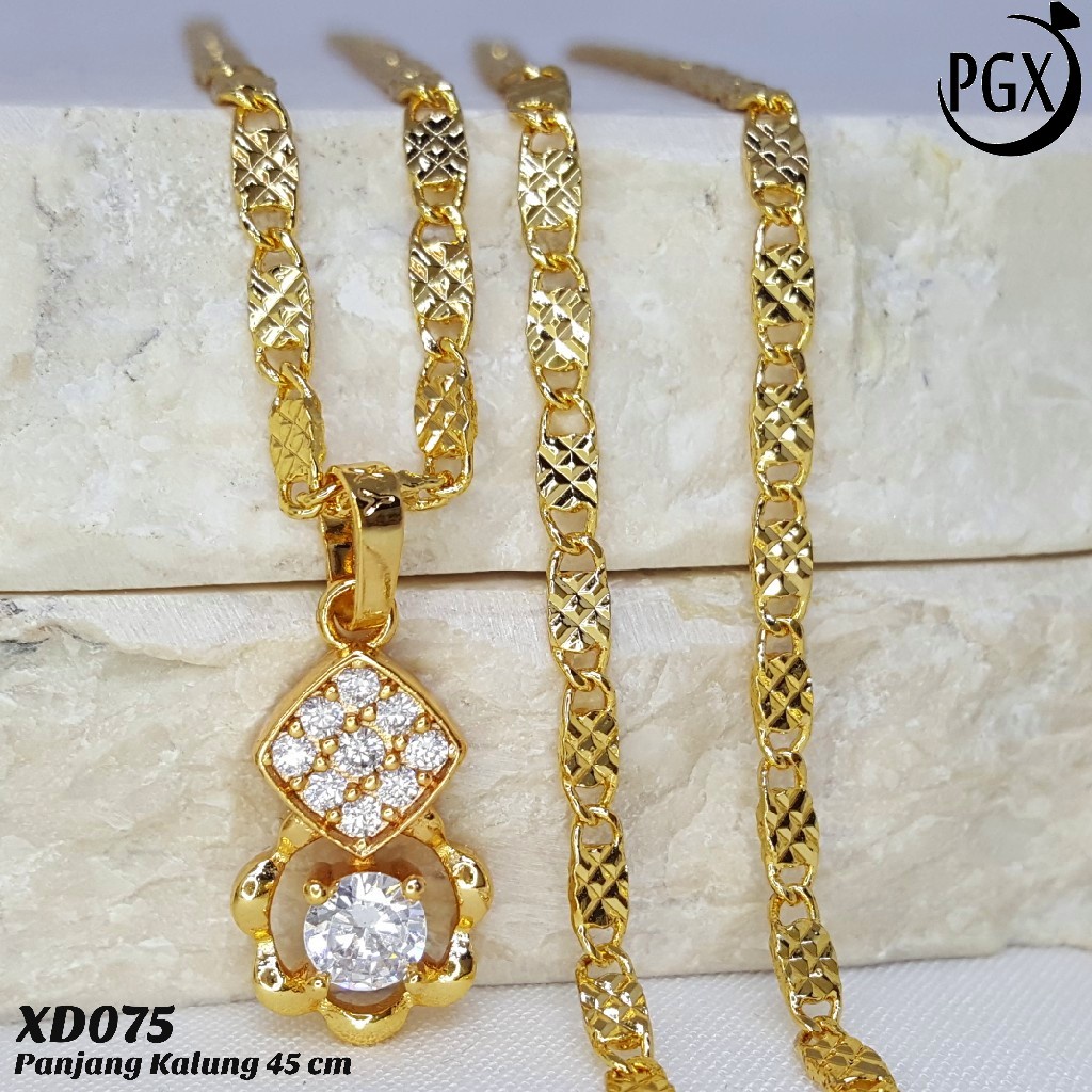 PGX Kalung Wanita Xuping Aksesoris Fashion Perhiasan Lapis Emas Premium - XD075