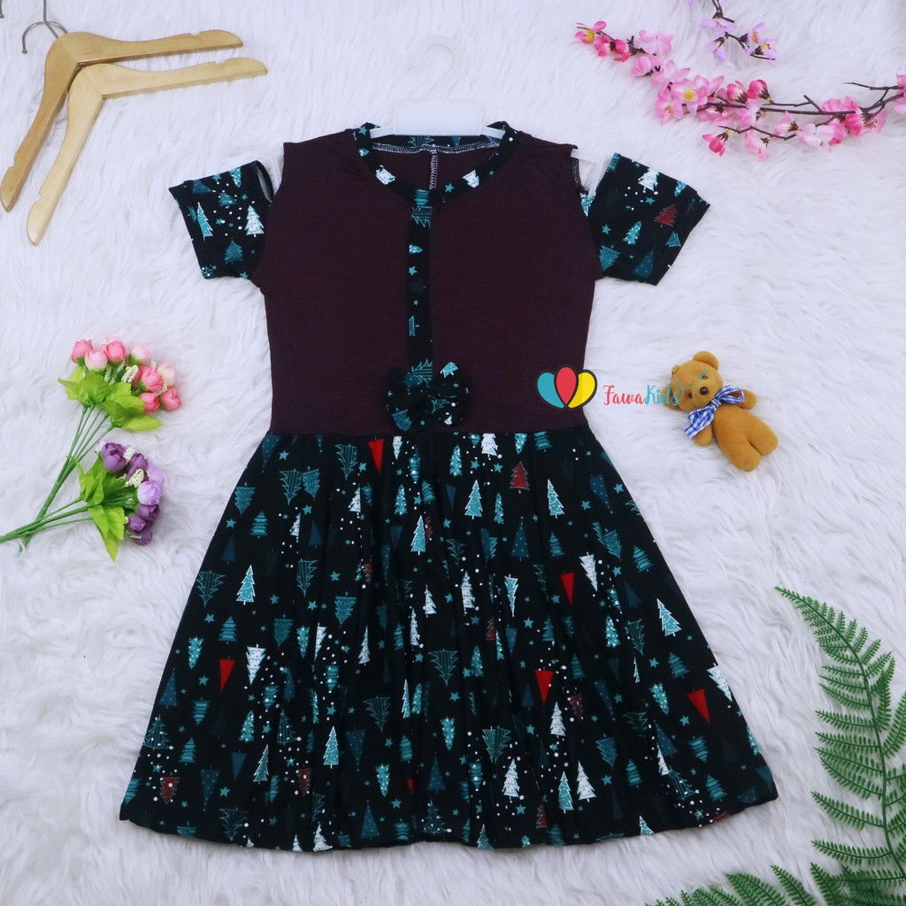 Dress Sabrina Rempel Uk 4-5 Tahun / Dres Anak Perempuan Murah Lucu Adem Girl Grosir Baju Import