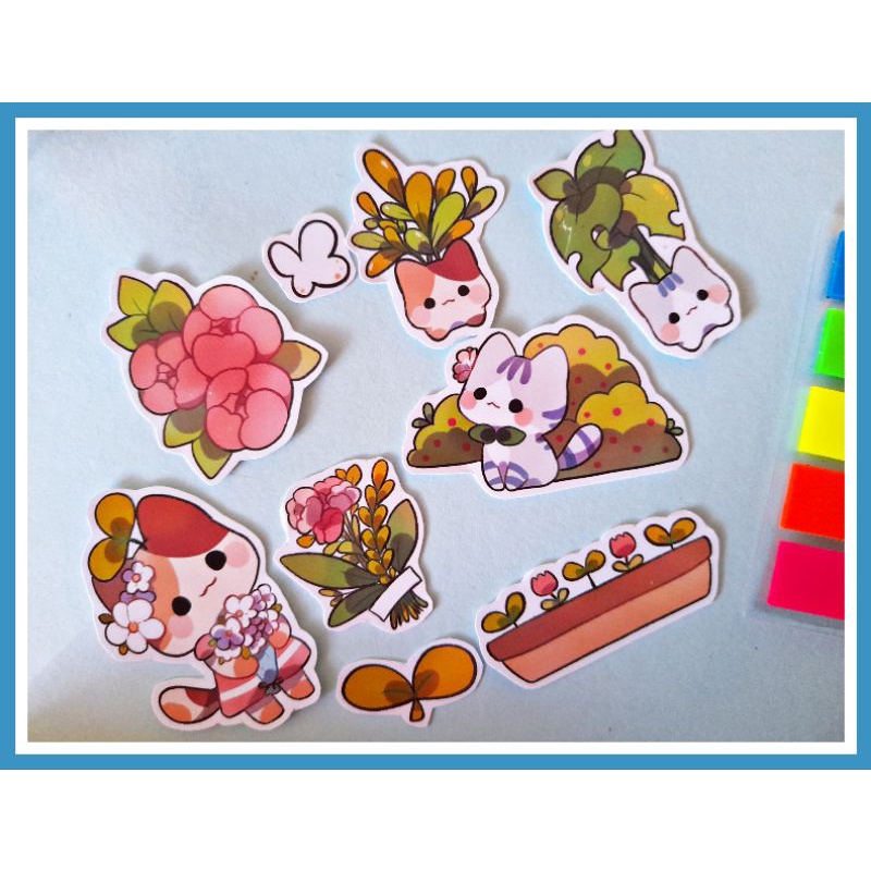 

Pow_pow Sticker Neko No Hana 9 Pcs