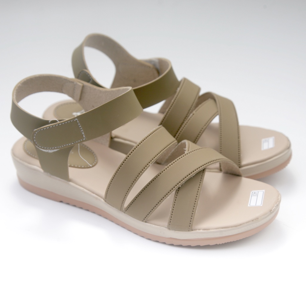 Lexy FREYA Sandal Wanita Wedges Tali Silang Line 10