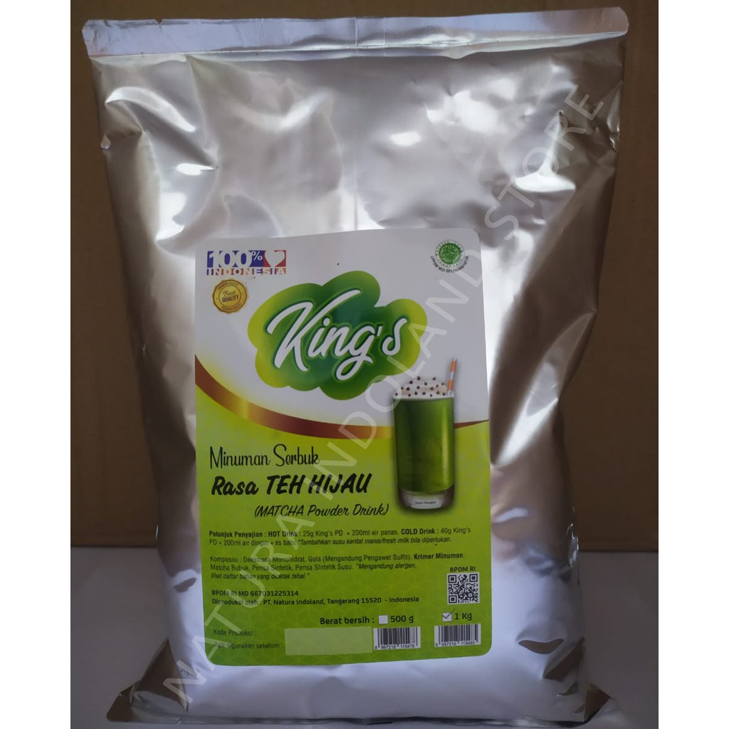 

KING'S Powder Drink 1 Kg : Rasa Matcha