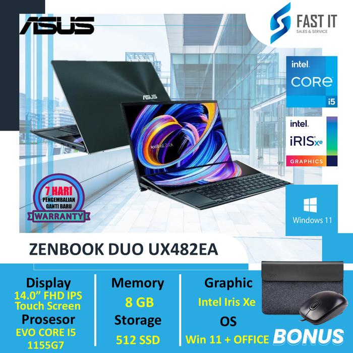 Laptop ASUS ZENBOOK PRO DUO UX482EAR CORE i5 1155G7 8GB 512SSD