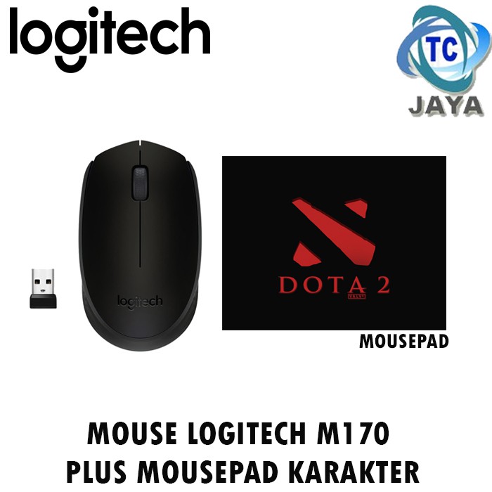 Mouse Wireless Logitech M170 Plus Mousepad Karakter