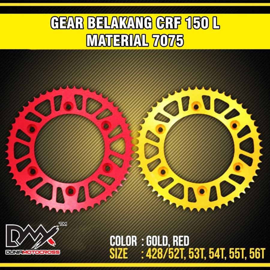 Gear belakang Crf 150L thor alloy 7075