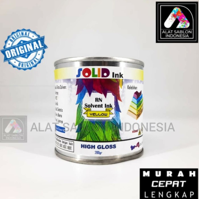 

Hemat Tinta Sablon Pvc Solid Ink Yellow Kuning 250Gr Bagus