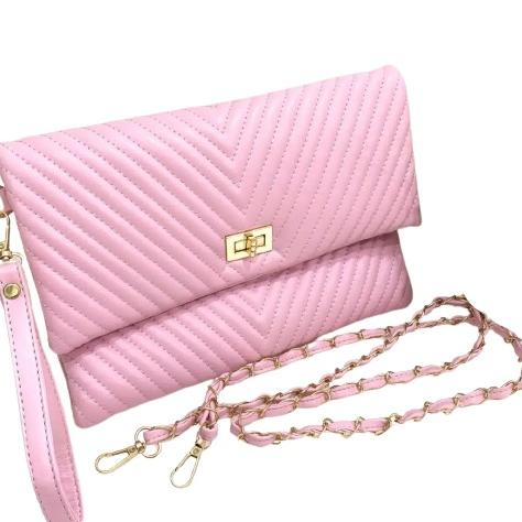 MAD.506224–  TAS WANITA CLUTCH chevron handbag wanita CHEVRON YSL IMPORT BATAM