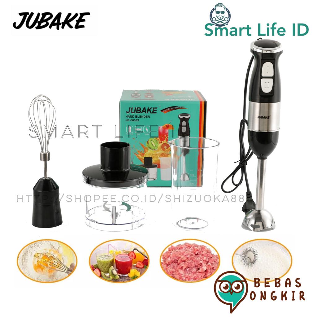 Jubake Hand Blender Set Multifungsi Blender Tangan Portable Penggiling Juice Buah Daging Kacang Keledai Mesin Pencincang Makanan 3 in 1