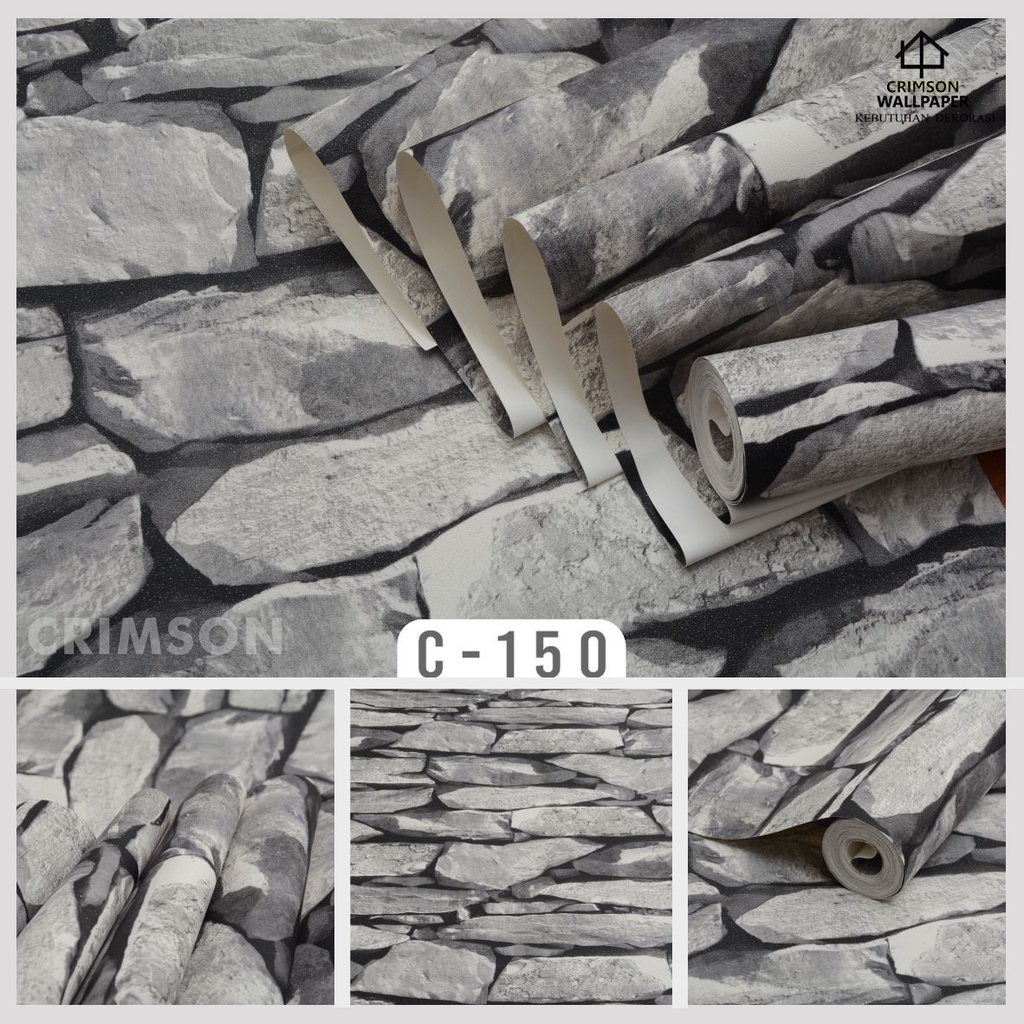 Wallpaper Dinding Motif Batu Alam Premium Vinyl