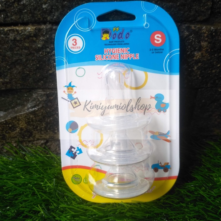 hygienic silicone nipple isi 3 ukuran s