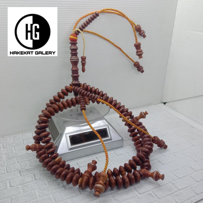 tasbih tijani kayu nogosari nagasari 14mm benang rajut D663