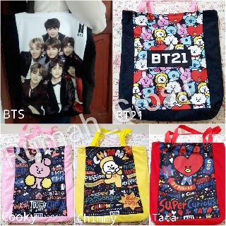  Tas  Totebag Tote Bag BT21  BTS Shopee  Indonesia