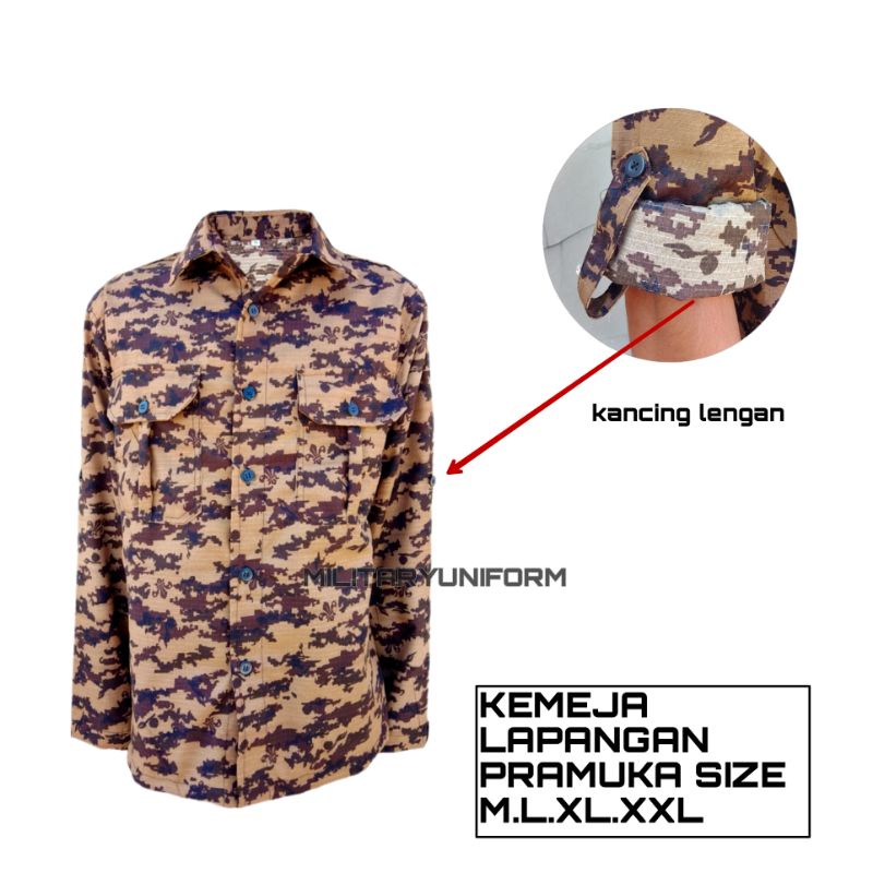 KEMEJA  TACTICAL LAPANGAN PRAMUKA