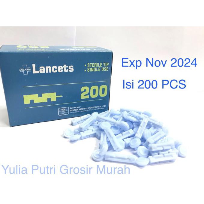 Jarum Bekam Misawa 21 G isi 200 / Blood Lancets produk original