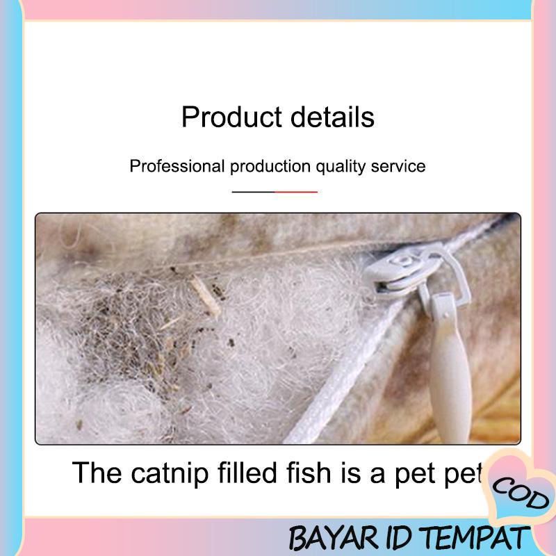 COD❤️ Perlengkapan Hewan Peliharaan Mewah Catnip Ikan Kucing Lucu Simulasi Ikan Mas Crucian Mainan Kucing Lembut-A.one