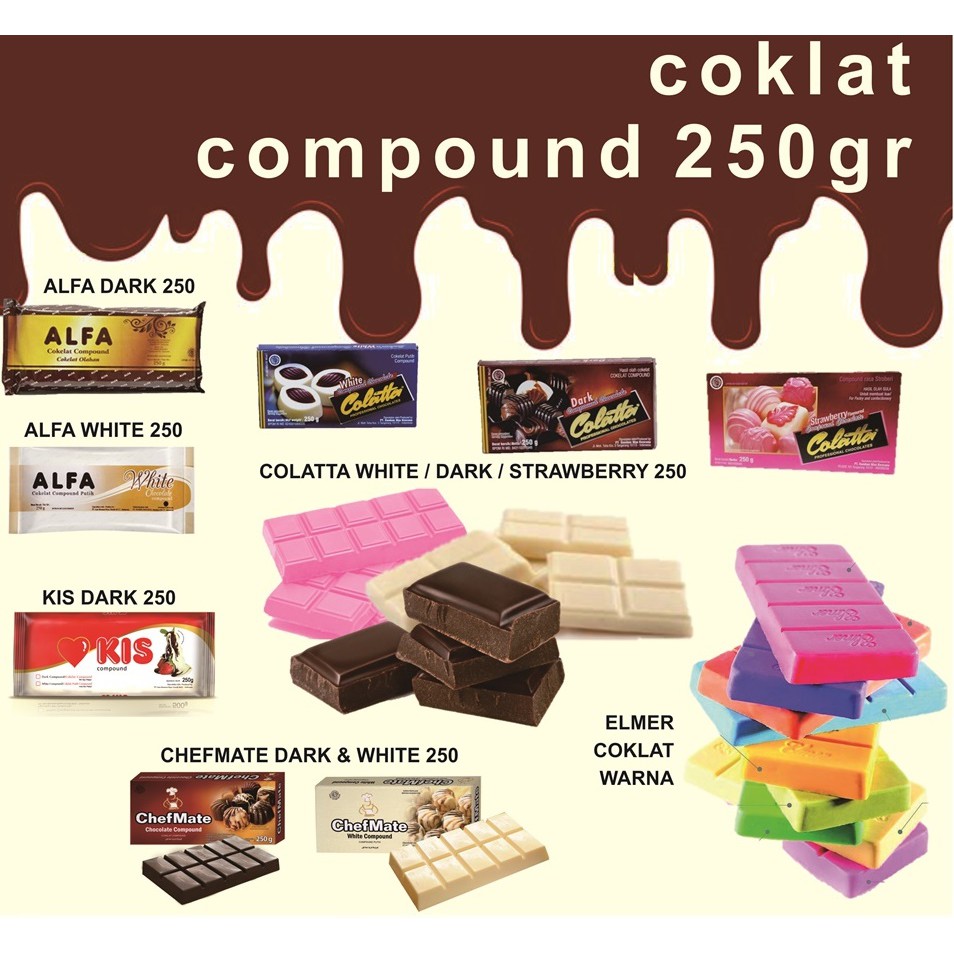 Coklat Blok Coklat Compound Coklat Batang Elmer Colatta Alfa Chefmate Kis Bella 250 Shopee Indonesia