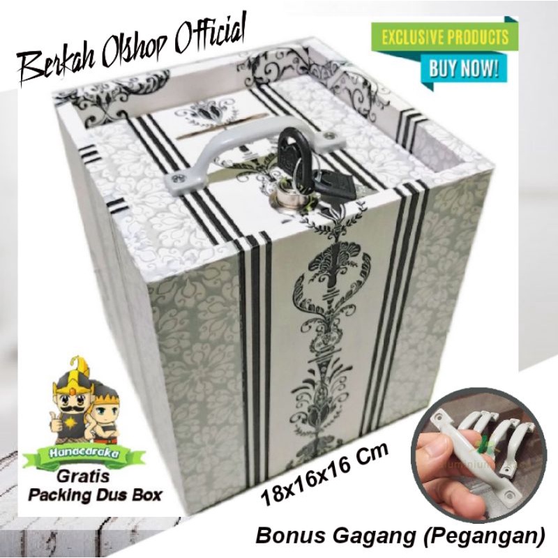 Terlaris - Celengan Besar Motif Batik Jogja (Pakai Kunci) - Celengan Karakter Unik - Kado Ulang Tahu