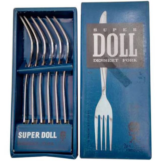 [ Doll ] Garpu Makan Stainless Super Doll - 1 Box / 6 pcs