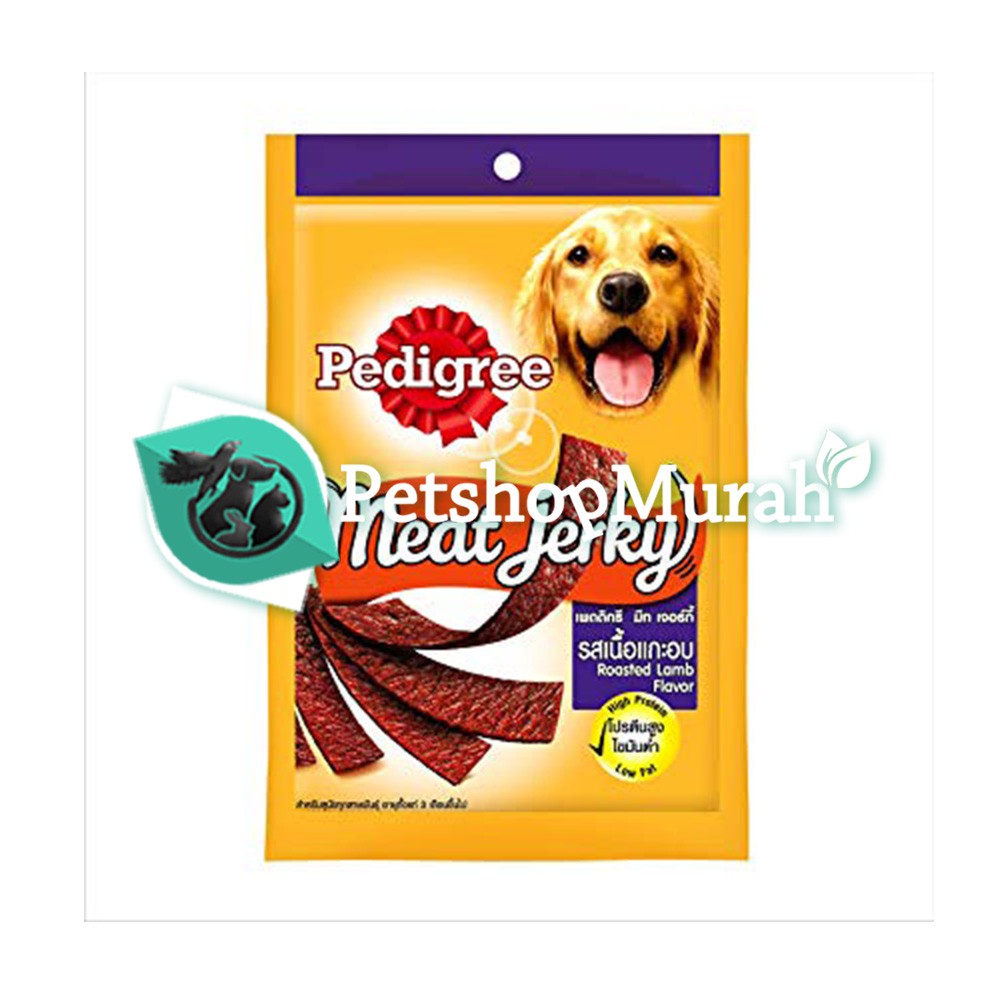 Pedigree Meat Jerky Roasted Lamb 80 Gram / Makanan Anjing