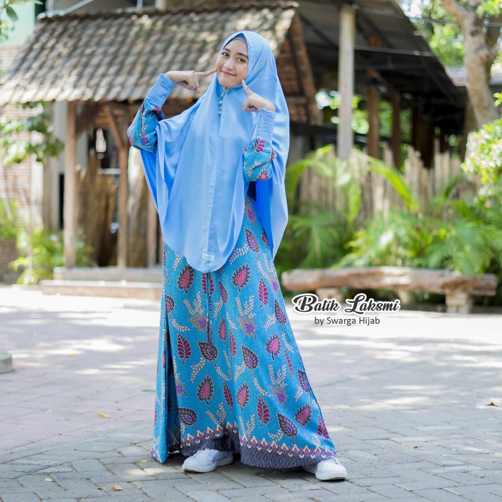 Gamis batik Laksmi By swarga Hijab Syari Original Gamis Jumbo Gamis Modern Grosir Gamis