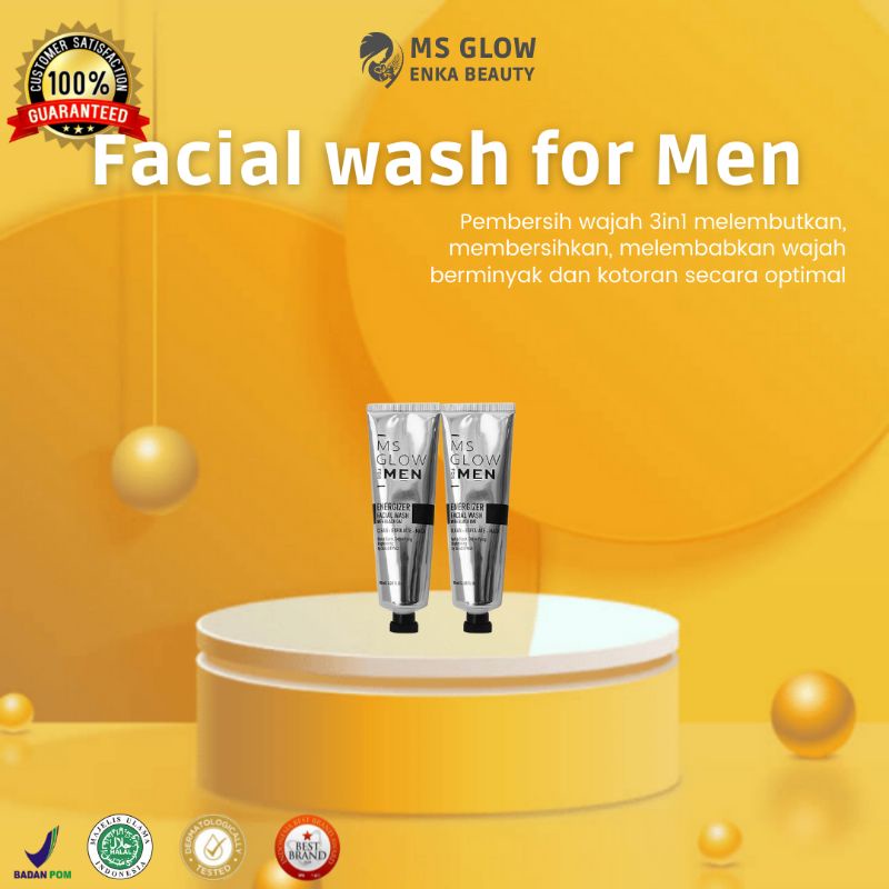 Ms Glow for Men Facial Wash Pembersih Perawatan Skincare Wajah Muka Pria Ms Glow for Men