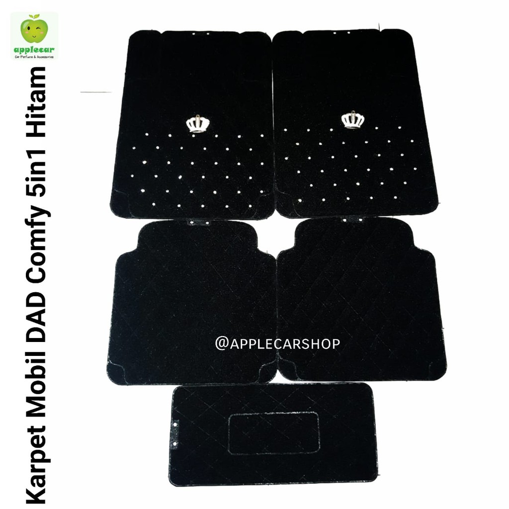 Karpet Comfy Mahkota Hitam 5in1