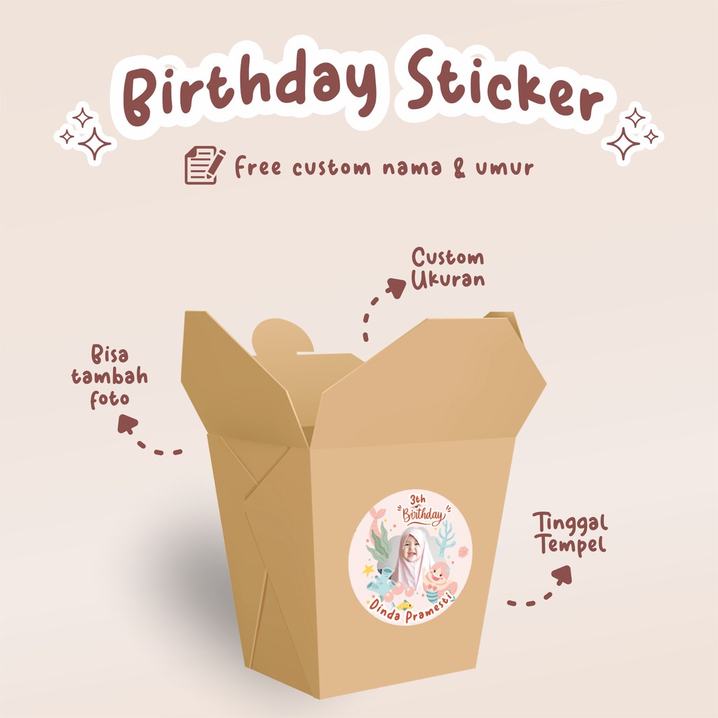 

STIKER LABEL ULANG TAHUN - STICKER LABEL ULTAH CUSTOM