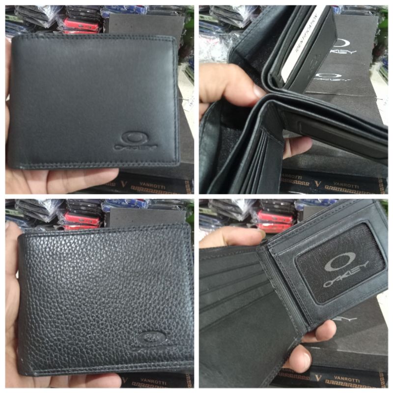 Dompet Kulit Asli Dompet Lipat Kulit Pria Oakley 3 Dimensi 100% Kulit Asli