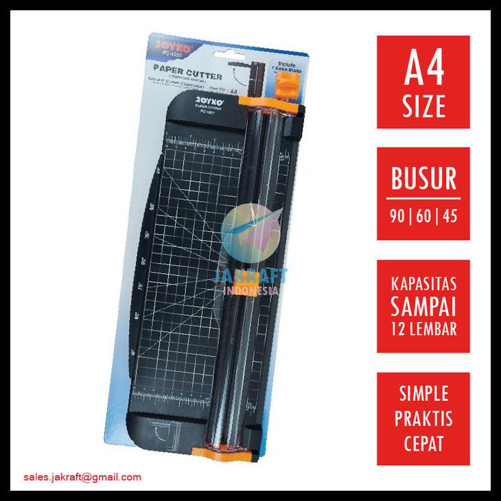 

Alat Pemotong Kertas Paper Cutter A4 Joyko Pc-1637 + Bonus Refill Kode 586