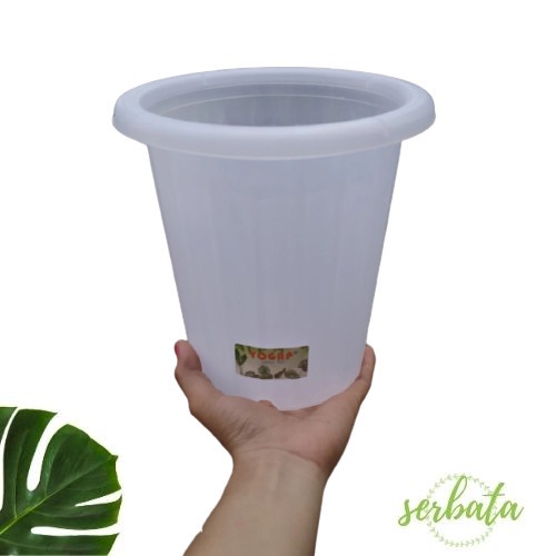 Pot Bunga Yogap 15 Transparan/Bening / Pot Tanaman Plastik