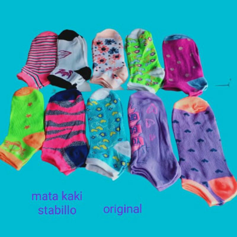 KAOS KAKI PENDEK MOTIF (12 pasang)