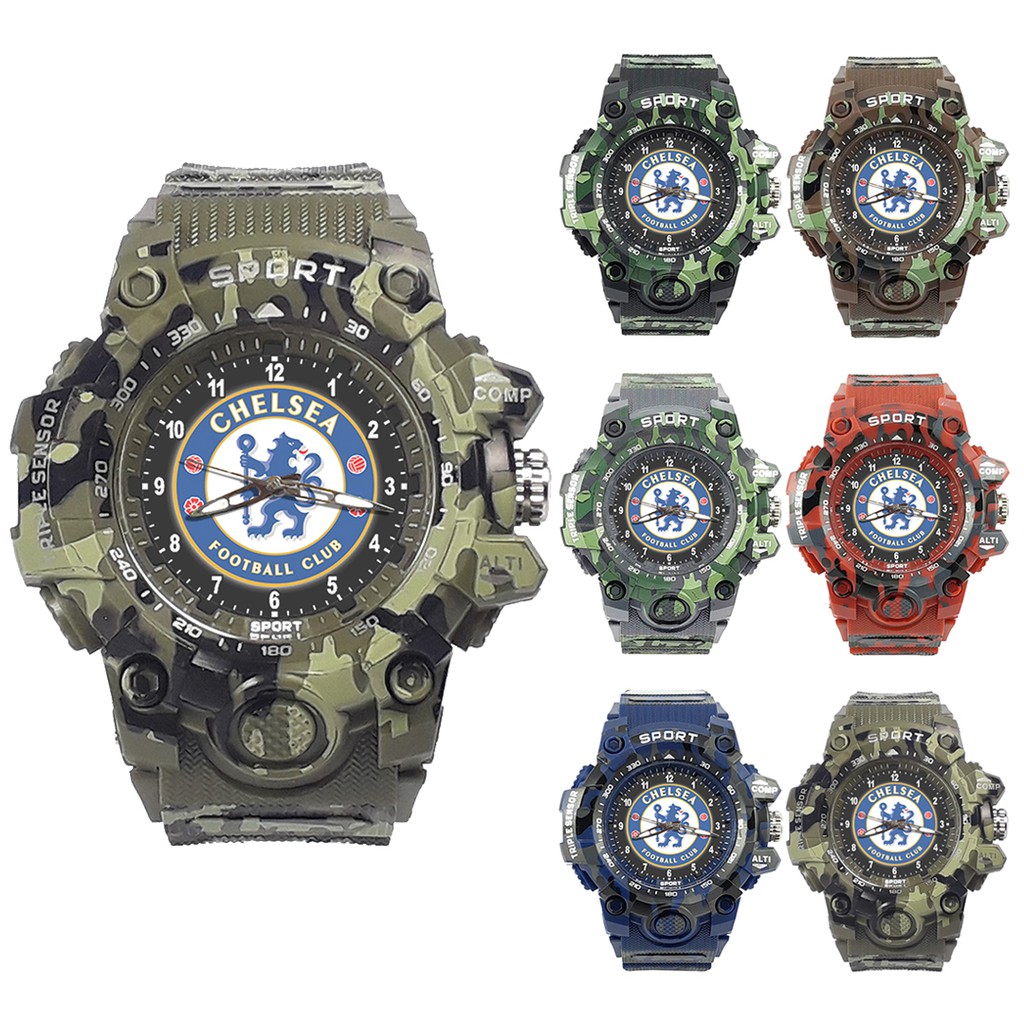 (ISTIMEWA BOSSQUE) JAM CUSTOM CHELSEA STRAP ARMY - 5 Warna